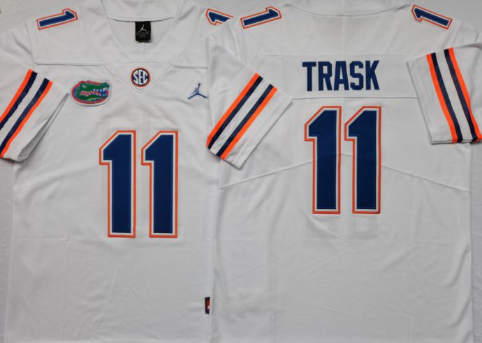 Men Florida Gators #11 Trask White 2025 NCAA Jersey->ncaa teams->NCAA Jersey